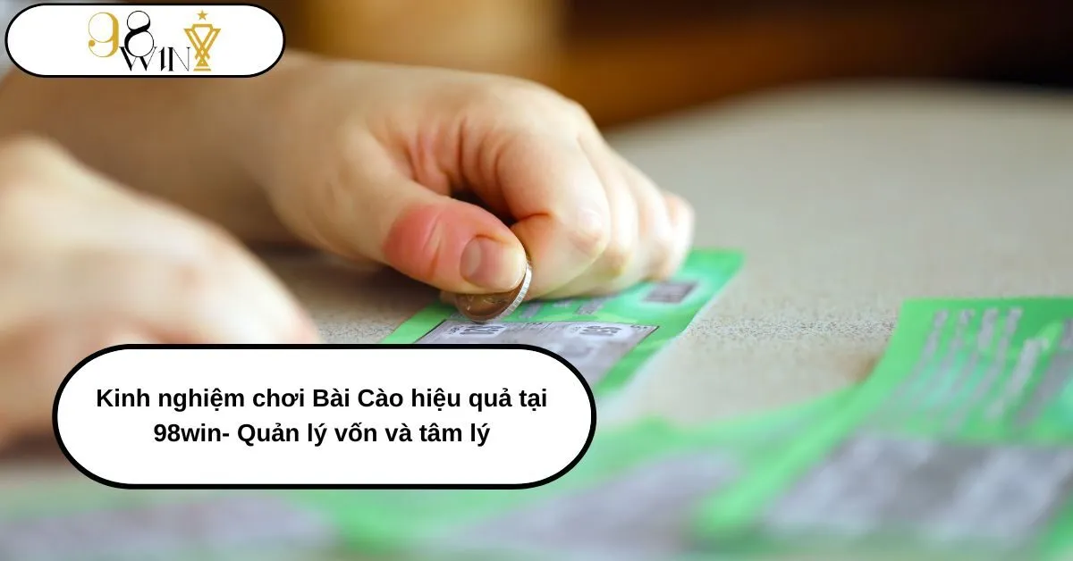 Kinh Nghiệm Chơi Bài Cào Hiệu Quả Tại 98win: Quản Lý Vốn Và Tâm Lý